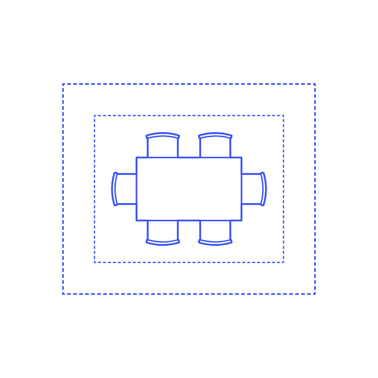 Layouts Dining Rooms Rectangle Casual Small Realistic Outline Svg Vector Free Vectors